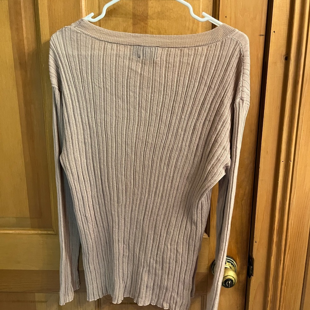 ASOS Ribbed Knit Beige Blouse - Picture 4 of 4